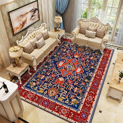 Vintage Boho Area Rug Stain Resistant Non Shedding Floral Mat