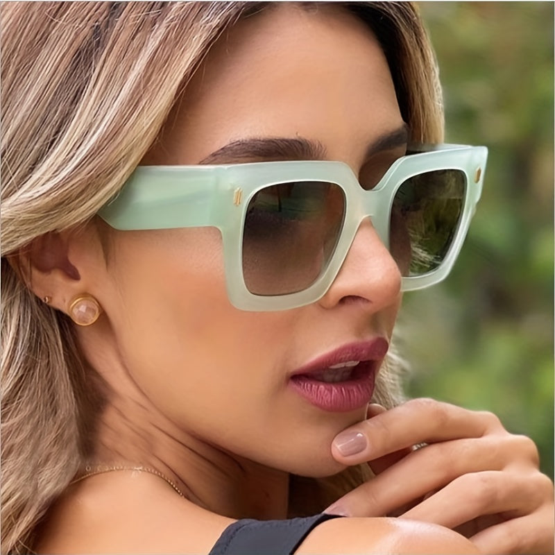 Vintage Big Square Frame Sunglasses Sunshade Oversized