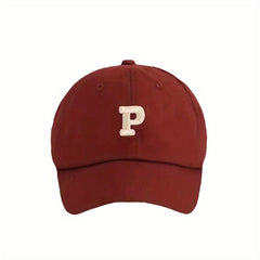 Kids Soft Top Baseball Cap Sunshade Letter Patched Hat