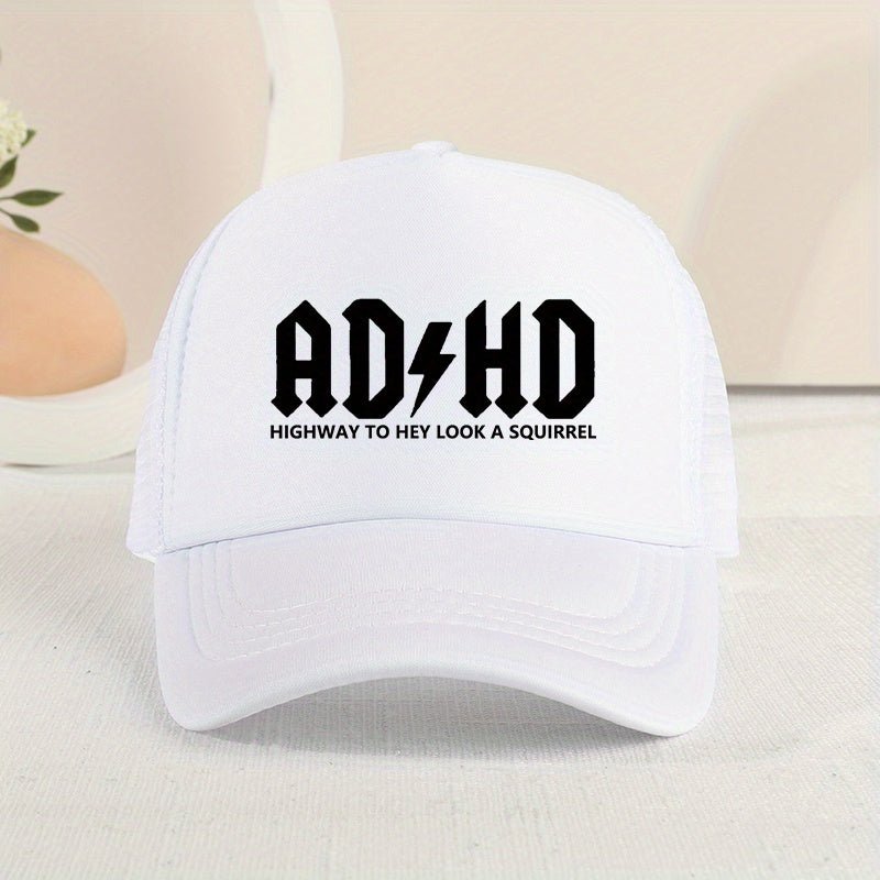 Kids ADHD Print Mesh Baseball Cap Sun Protection Breathable Truck Driver Cap