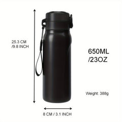 22oz Stainless Steel Water Bottle Flip Top Leakproof Cup Double Walled