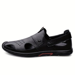 Men's Cut Out Slip On Sandal Loafers Smart Casual Shoes