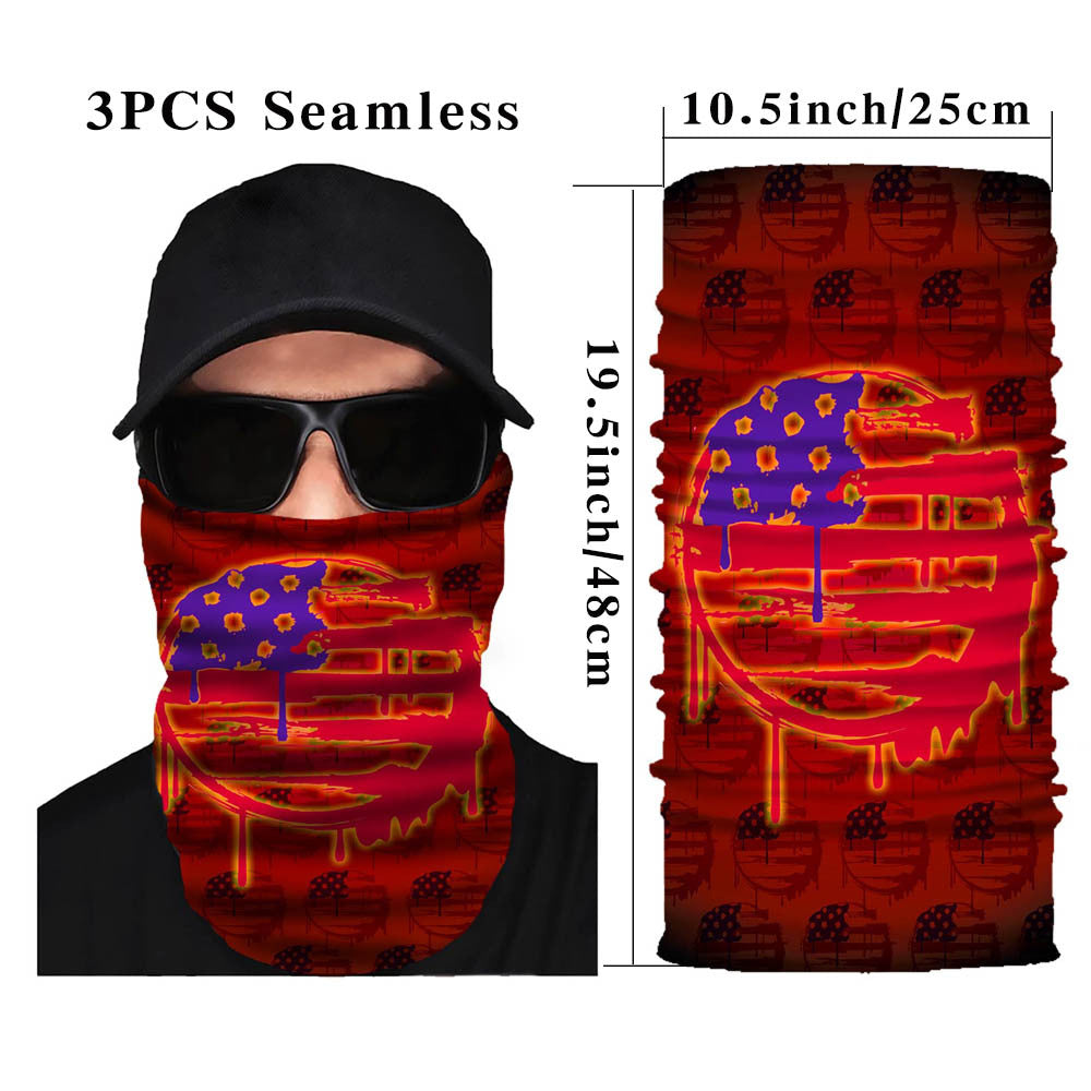 Blood Flag Flower Neck Gaiter Sports Face Mask Sun Protection Dust Mask