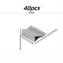 40pcs Long Tail Clip Iron Clip Office Stationery Paper Binding Small Clip