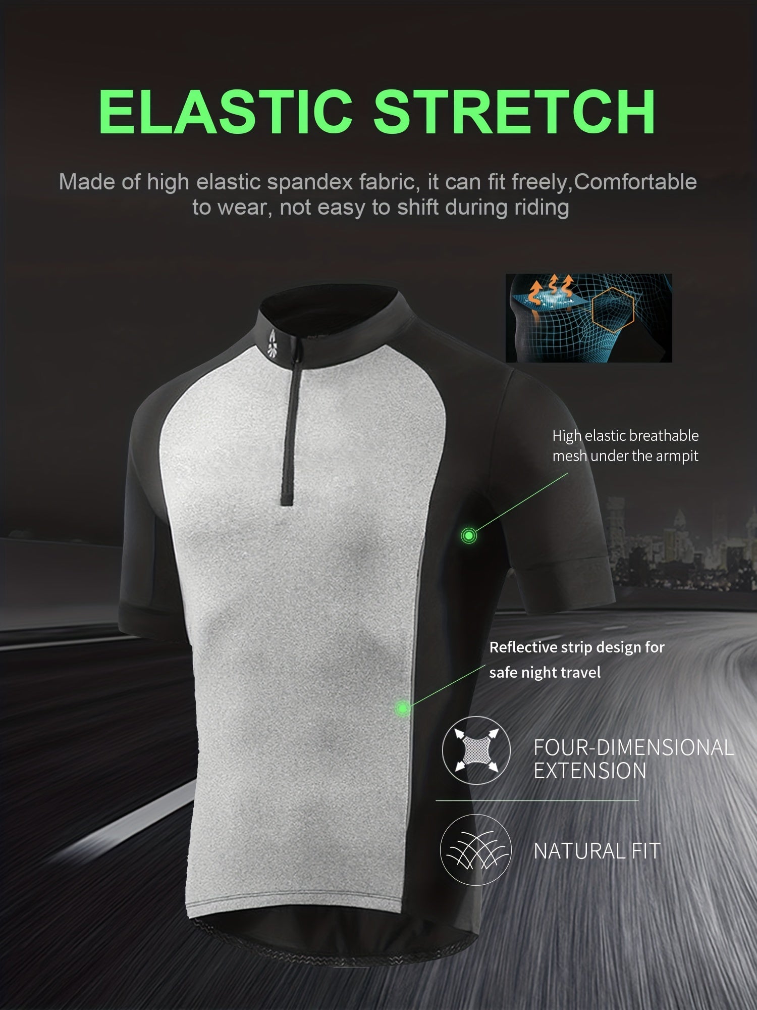 Men's Short Sleeve Motorcycle Off road T shirt Quick Dry Outdoor Top