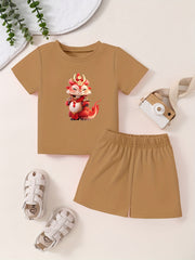 Toddler Kid Cartoon T-shirt & Shorts Set