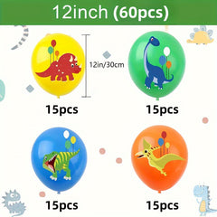 32 60pcs Dinosaur Latex Balloons Set for Parties & Decorations