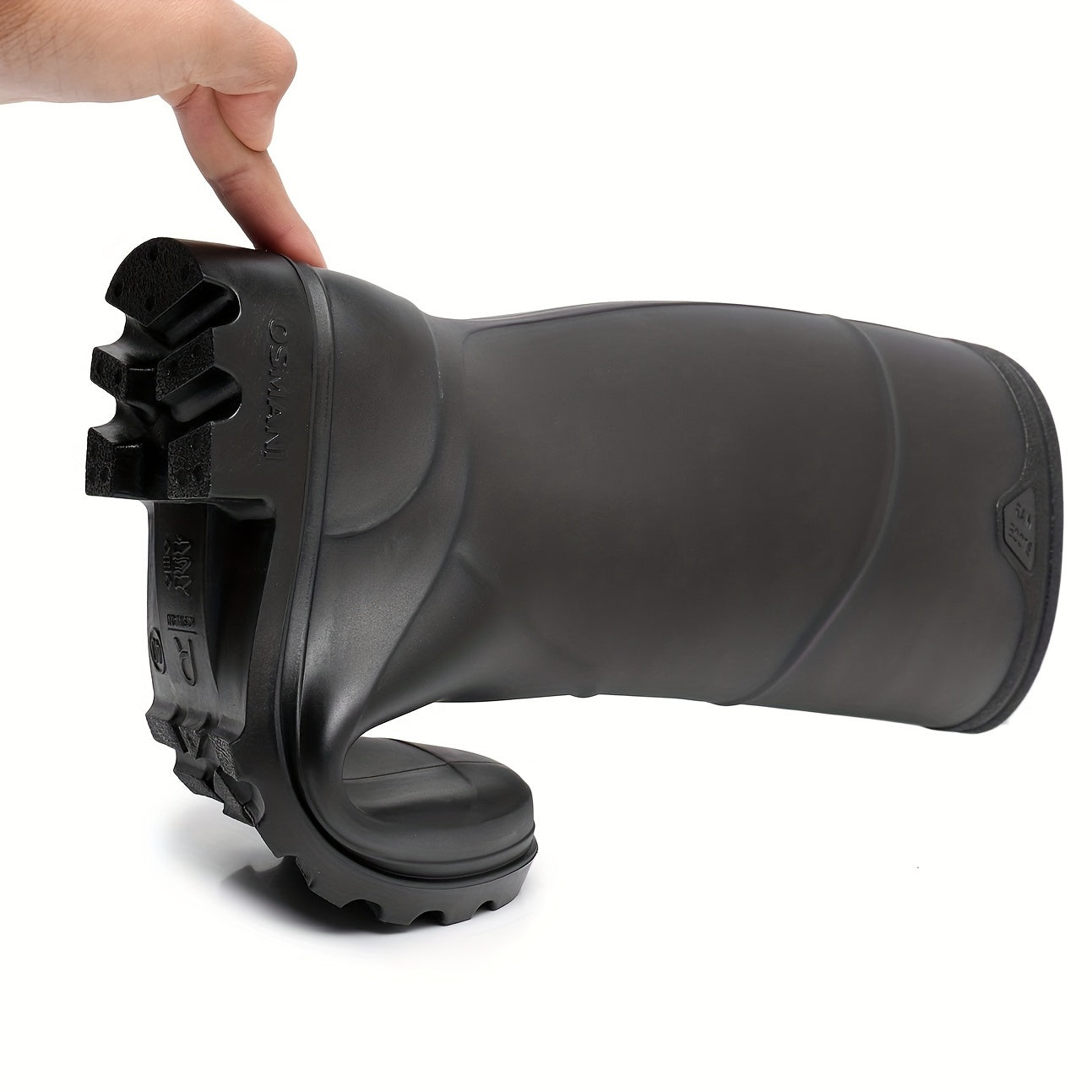 Men's High Top Rain Boots, Waterproof Non-slip Galoshes
