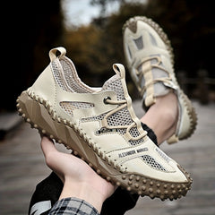 Men's Mesh Sandals Casual Non Slip Shoes Closed Toe Slip on Shoes