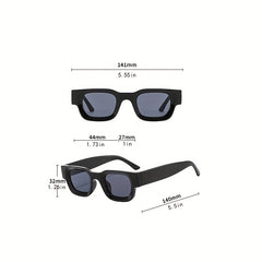 Men's Retro Rectangle Sunglasses Vintage Eyewear