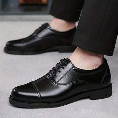 Men's Casual Work Shoes Microfiber Leather Rubber Sole Lace Up Large Size