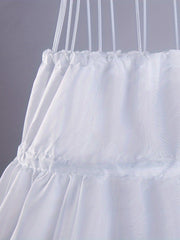 Girls 3-Hoop Petticoat Full Slip Skirt for Flower Girl