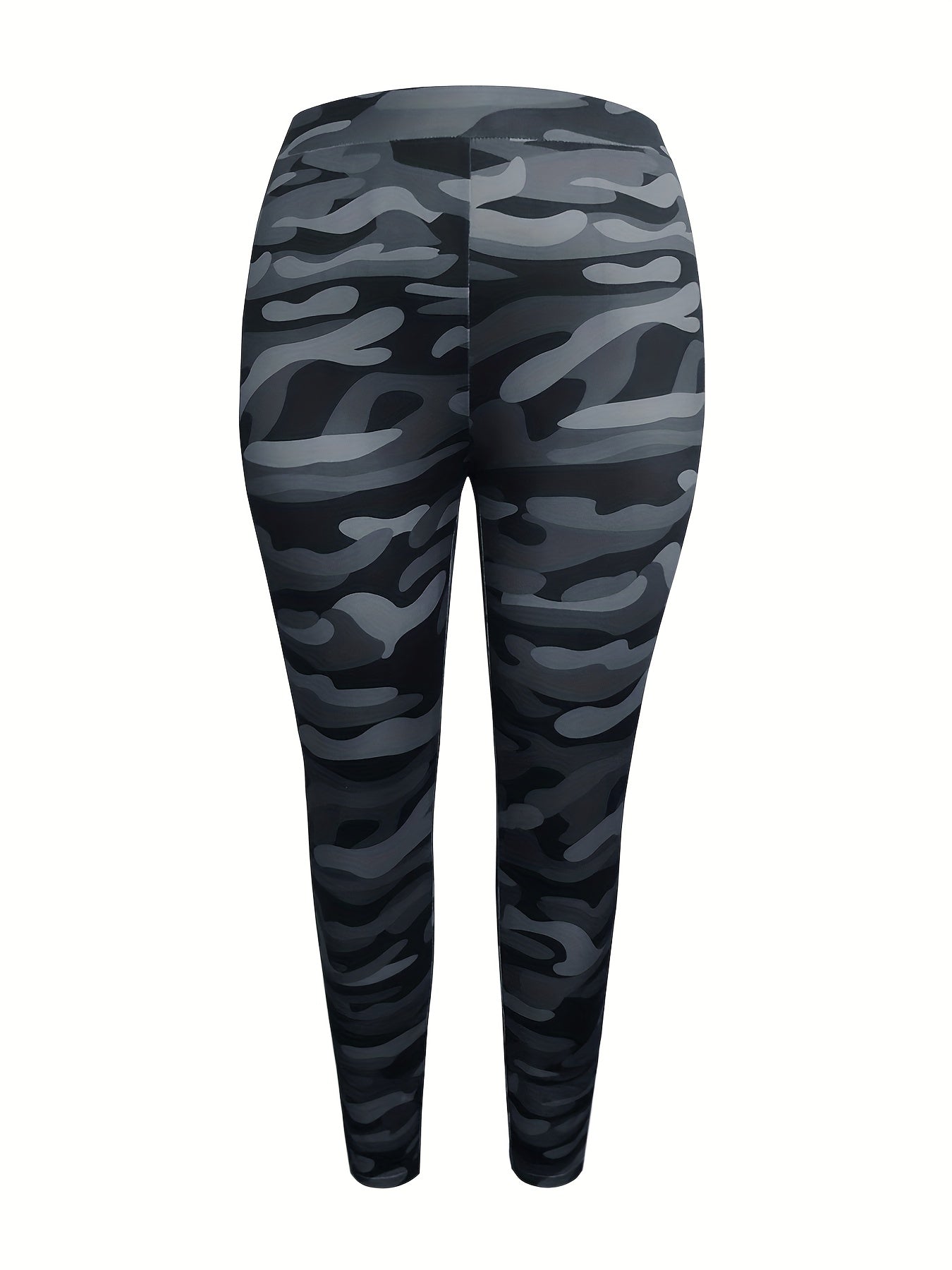 Women's Plus Camo High Rise Stretch Yoga Leggings