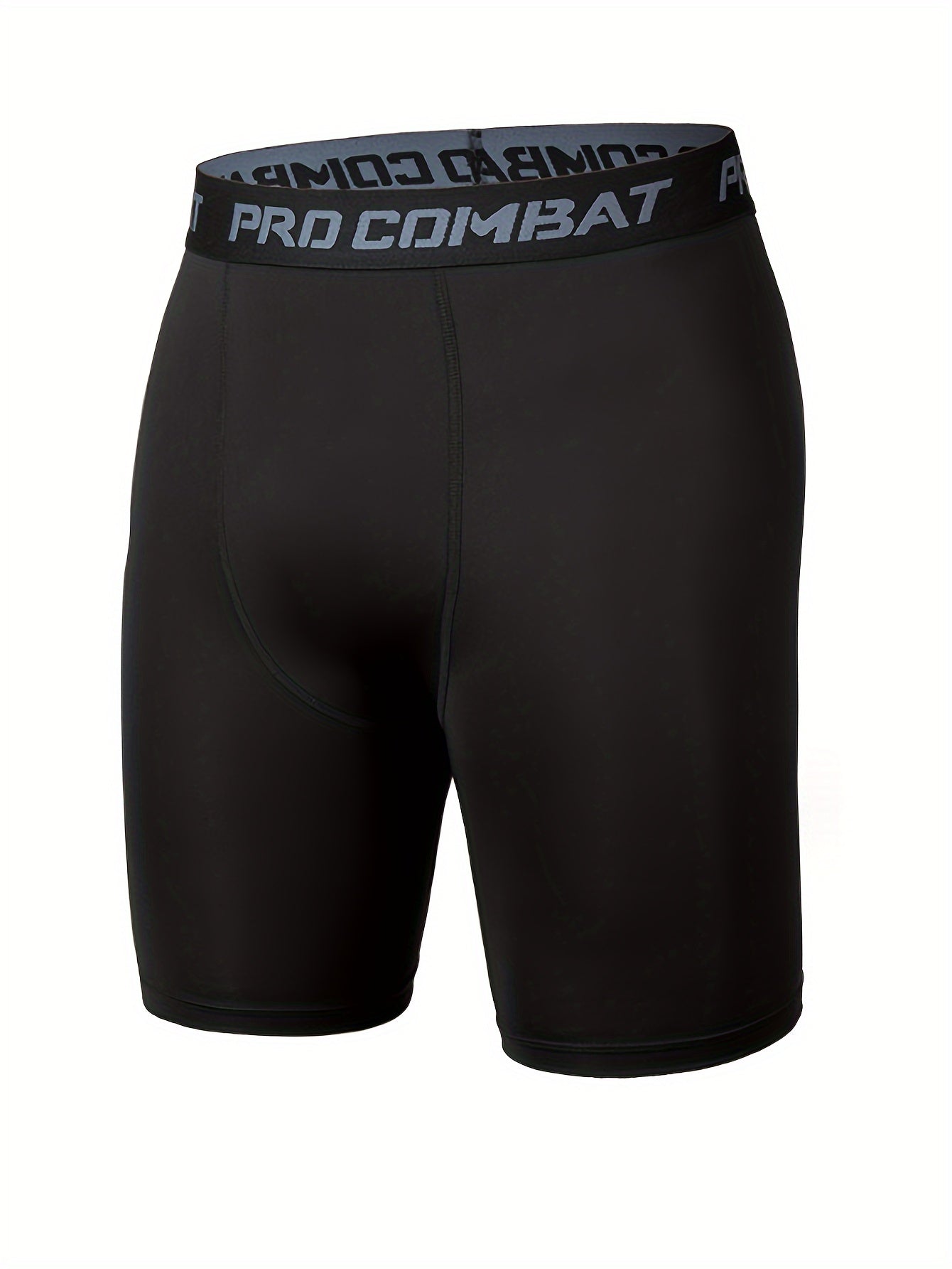 Men's Solid Compression Shorts High Stretch Active Bottom