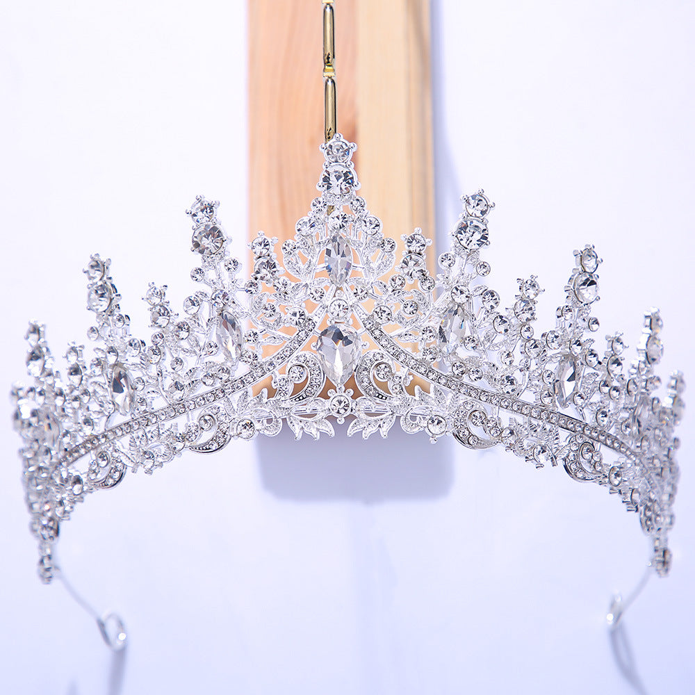 Colorful Rhinestone Crown Wedding Hair Accessories Women Bride Dress Accessories