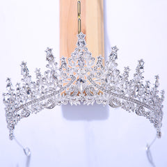 Colorful Rhinestone Crown Wedding Hair Accessories Women Bride Dress Accessories