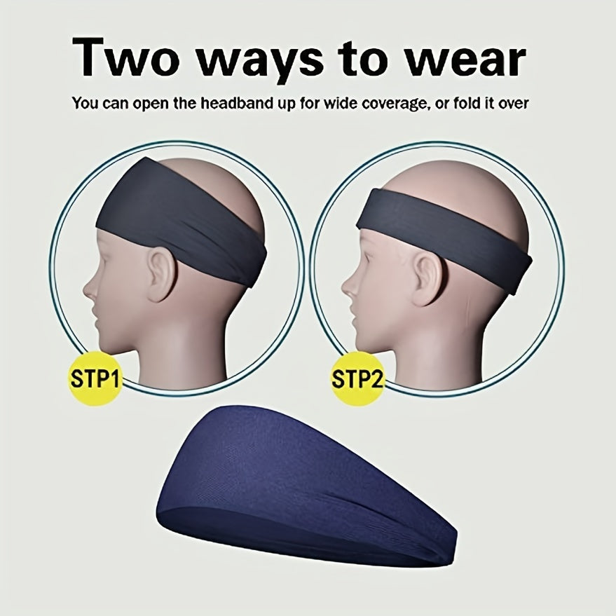 10pcs Men's Sports Hairband for Running Cycling & Training Outdoors