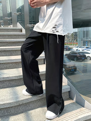 Men's Loose Fit Mopping Trousers Casual Straight Leg Pants