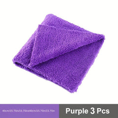 3pcs 40X40CM 350GSM Car Wash Microfiber Towel Cleaning And Drying