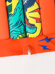 Boys One Piece Swimsuit With Float Cartoon Pattern