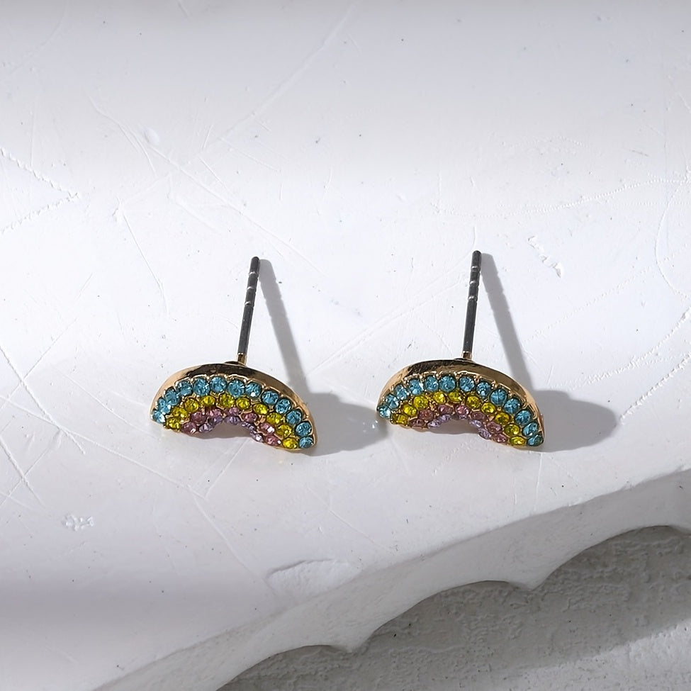 Little Rainbow Stud Earrings Gift For Girls