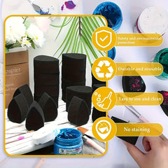10pcs Face Painting Sponge Petal High Density Students Supplies Adult Art Works