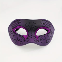 Purple Painted Hollow Out Mask Christmas Halloween Thanksgiving Gift