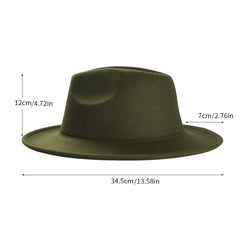 Vintage Tweed Tape Hat Men Solid Top Hat Large Hole Cap