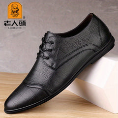 LAORENTOU Men's Plaid Lace Up Derby Shoes