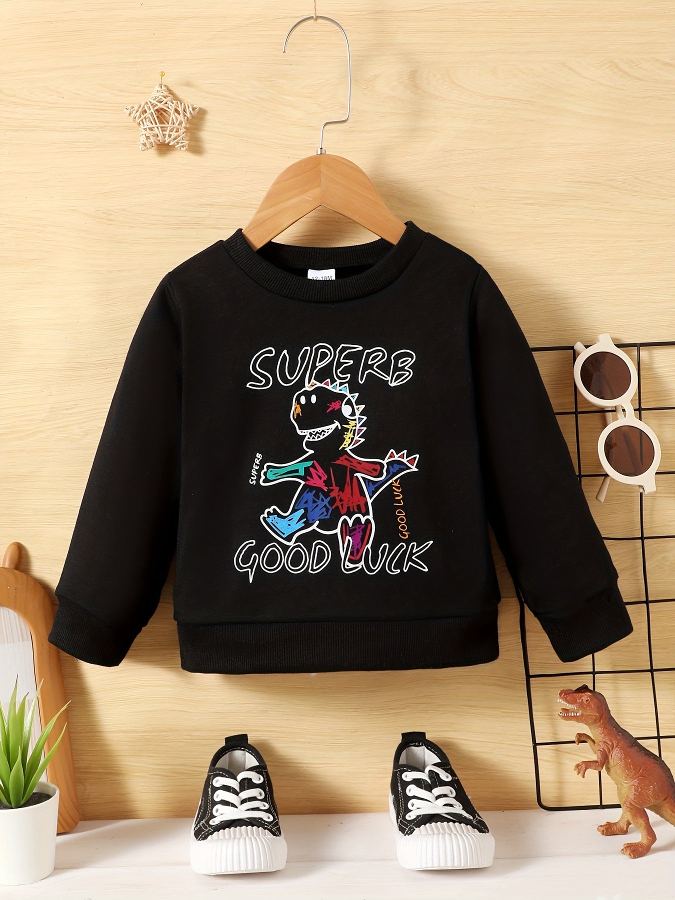 Dino Graffiti Long Sleeve T-shirt for Toddlers