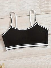 Ribbed Wireless Bralette Colorblock Everyday Bra