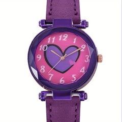 Round Dial Quartz Watch & Butterfly Bangle Set