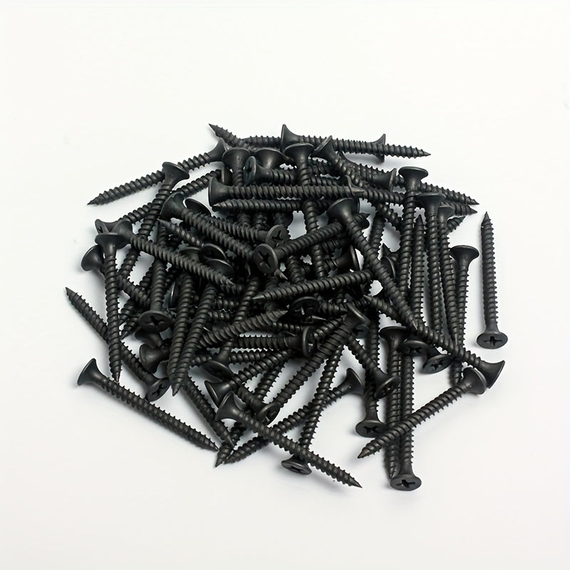 100 Wood Screws Coarse Thread Deck Star Flat Head Rust Resistant Epoxy Coated