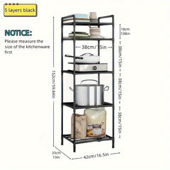 Metal Microwave Storage Shelf for Kitchen, Durable Organizer