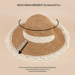 Stylish Straw Sun Hat with Hollow Out Design for Summer