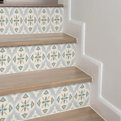 Bohemian Flower Tile Stickers - Set of 12