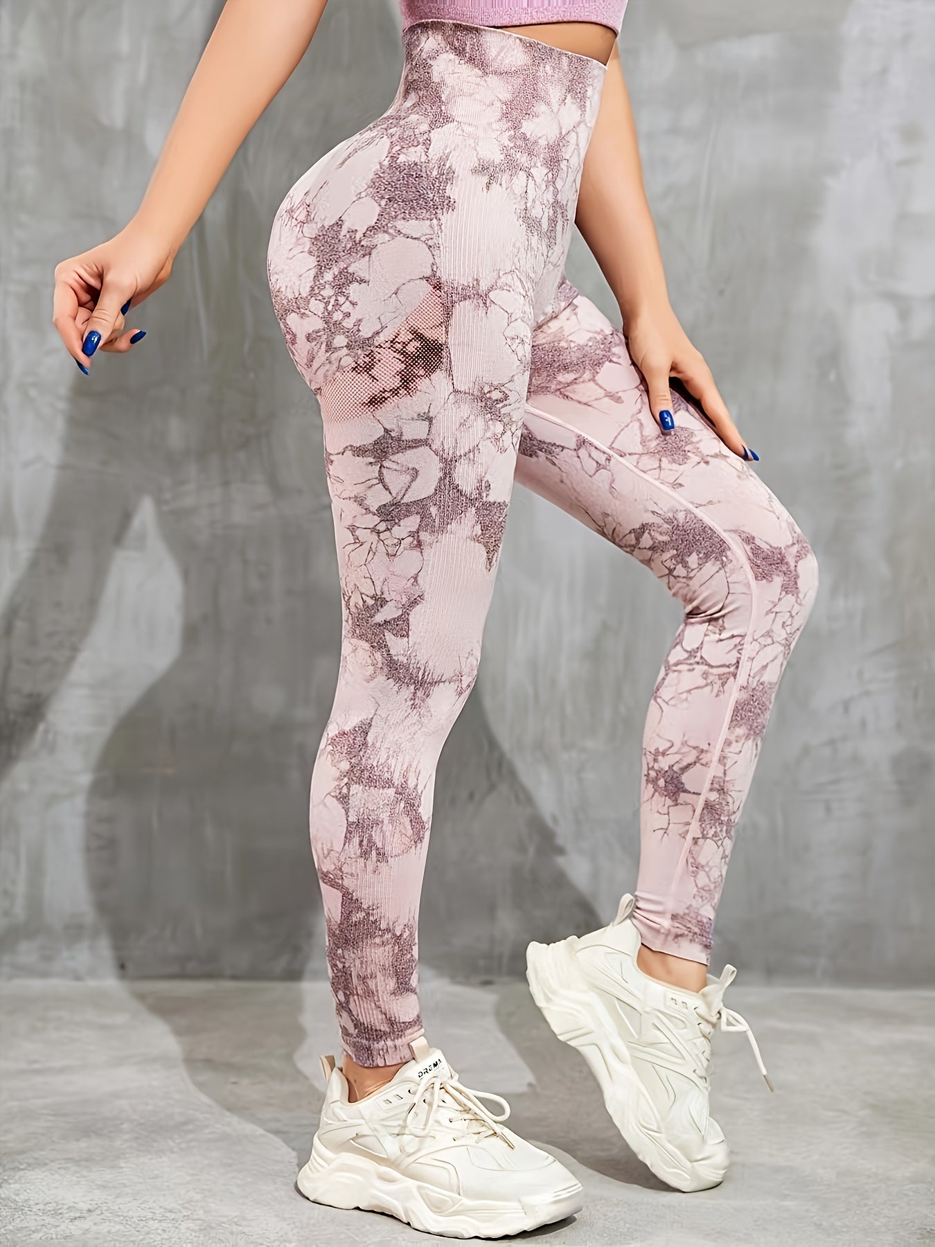 Tie Dye Sports Leggings High Waist Yoga Pants