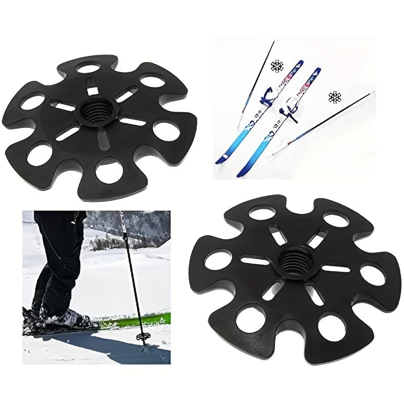 2pcs Trekking Pole Snow Basket Rubber Sand & Mud Baskets For Skiing Stick