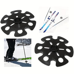 2pcs Trekking Pole Snow Basket Rubber Sand & Mud Baskets For Skiing Stick