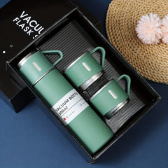 17oz Stainless Steel Vacuum Mug with 3 Cup Lids