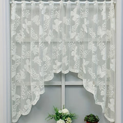 1PC Lace Butterfly Floret Curtain Window Decor Curtains Tulle Living Room