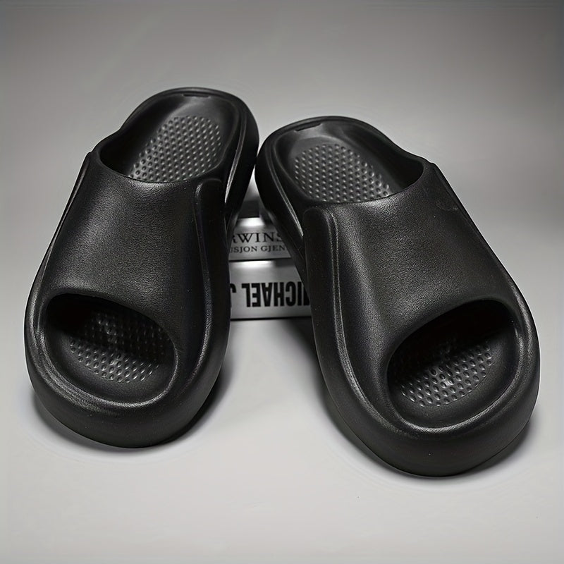 Solid Slides Casual Lightweight Non Slip Slippers Open Toe Shoes