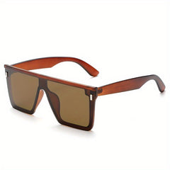 Men's Oversized Flat Frame Square Sunglasses