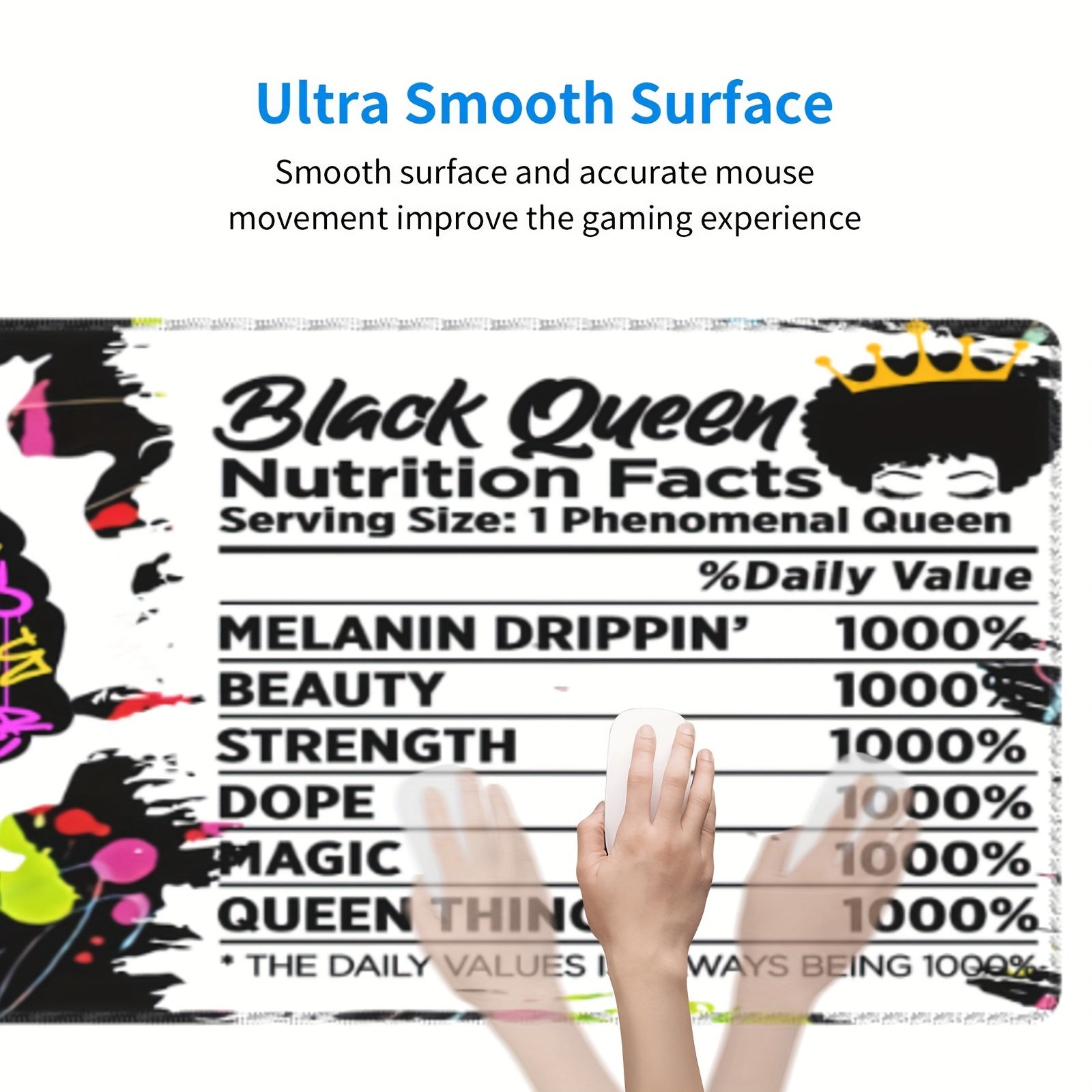 Large Queen Mouse Pad 29.97x80.01cm Non-Slip Base Mousepad