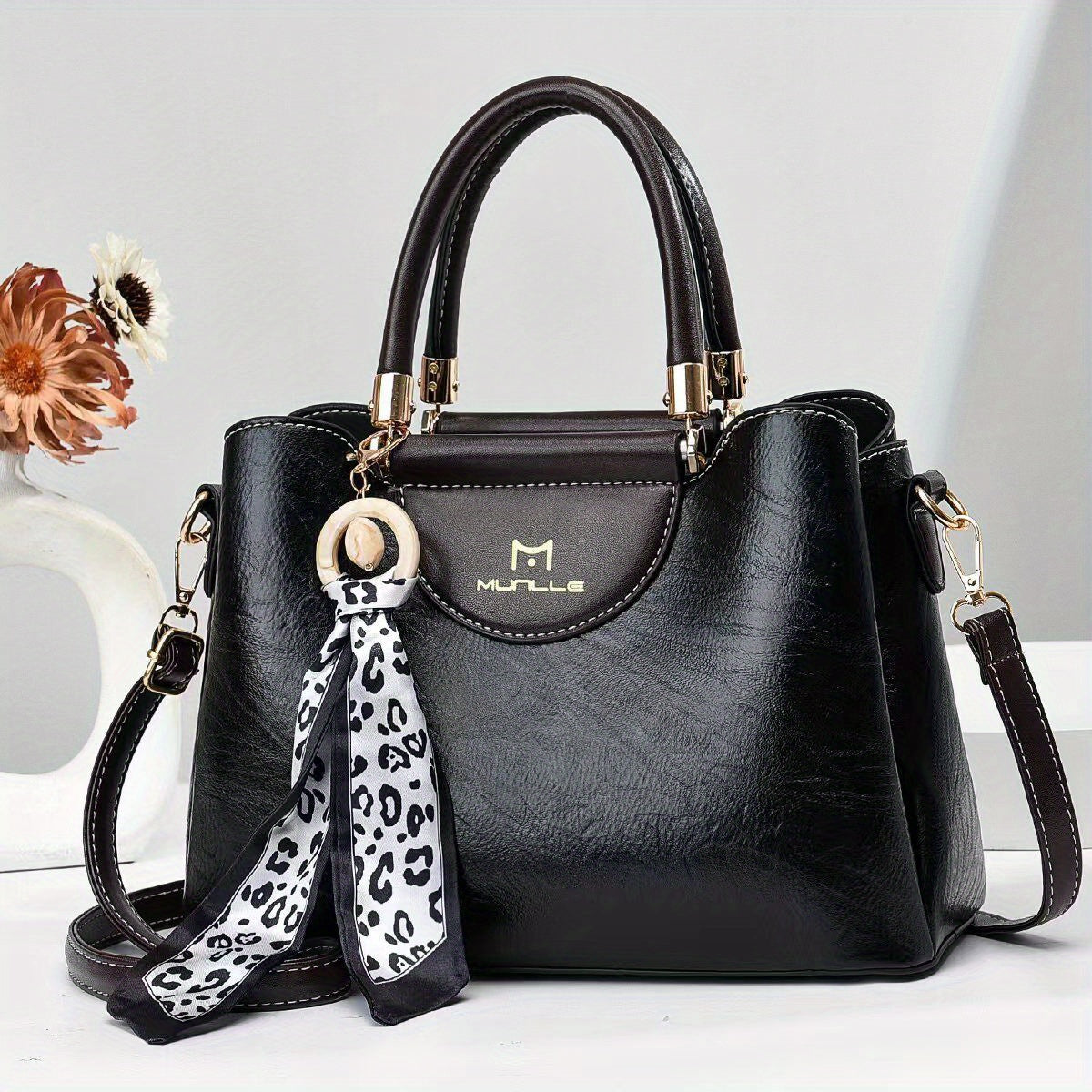 PU Leather Handbag Large Capacity Shoulder Bag