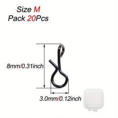 100pcs Stainless Steel Quick Change Snap for Fly Fishing Hooks and Lures