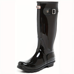 Reflective Waterproof PVC Round Toe Flat Rain Boots Lightweight Comfortable