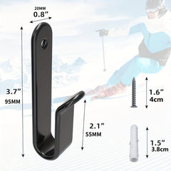 2pcs Horizontal Snowboard Clips Wall Mounted Display Rack