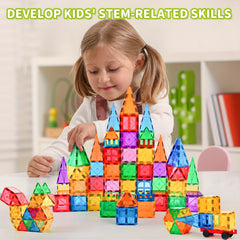 Magnetic Building Blocks 56pc Magnet Tiles for Kids Toys STME