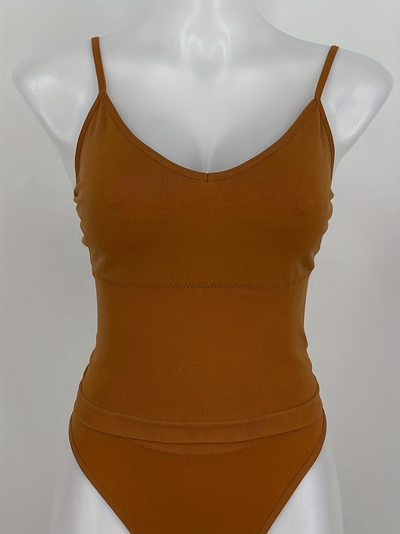 Solid Cami Top V Neck Sleeveless Women's Lingerie